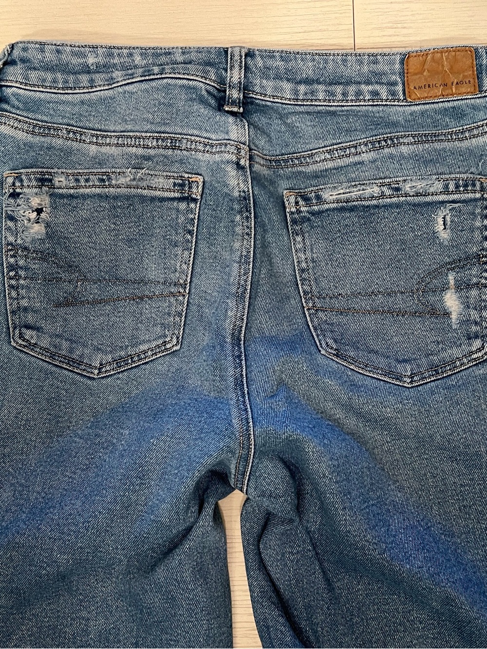 American Eagle Ankle Light Blue Stretch Denim Jeans - Picture 5 of 7